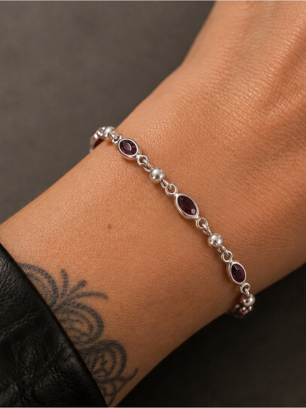 Amethyst Silver bracelet